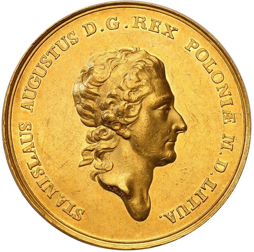 Stanisław August Poniatowski. Medal nagrodowy wagi 10 dukatów 1770, PRO FIDE GREGE ET LEGE